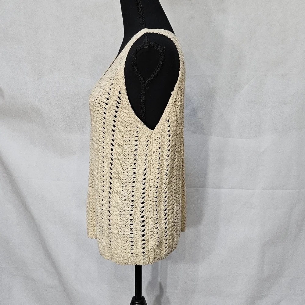 Universal Thread Cream Open Knit Sweater 53% Acrylic 31% Cotton 16% Nylon Sz XL